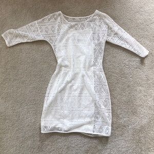 Geometric lace dress